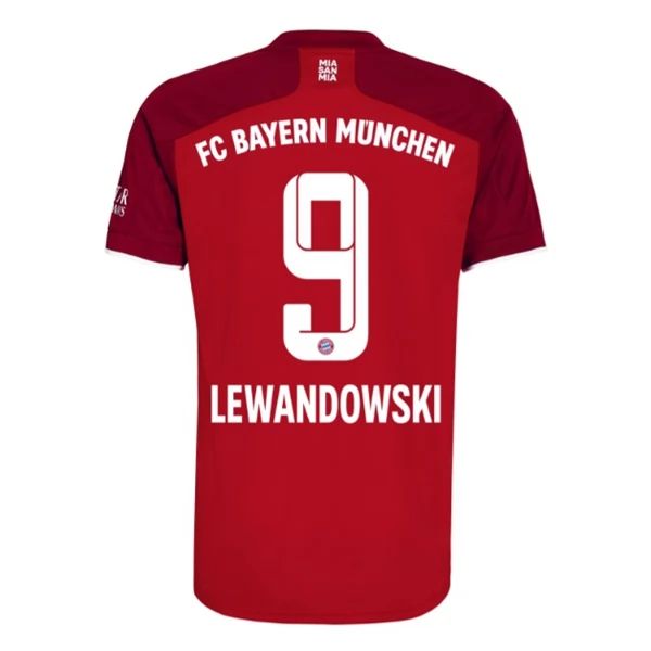 Maillot Football FC Bayern München Lewandowski 9 Domicile 2021-2022 – Manche Courte