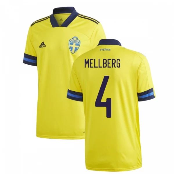 Maillot Suède Mellberg 4 Domicile 2021 – Manche Courte